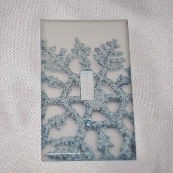 CHRISTMAS SNOW FLAKE -SINGLE Light Switch Plate - Picture 1 of 1
